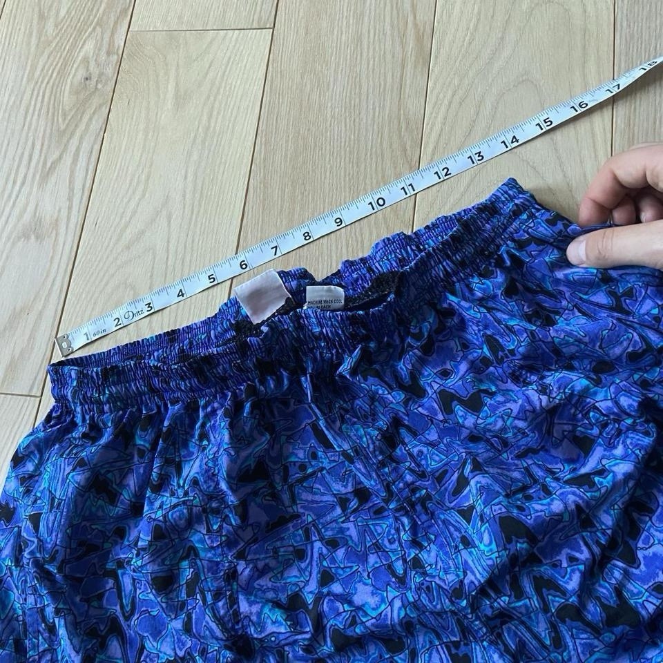 Vintage 90s TYR Purple & Blue Multi Pattern Trunks Shorts Size Men's Medium 28x5