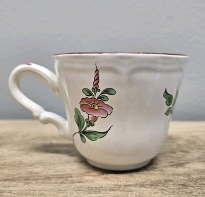 KG Luneville France OLD STRASBOURG Coffee/Tea Cup VTG Floral