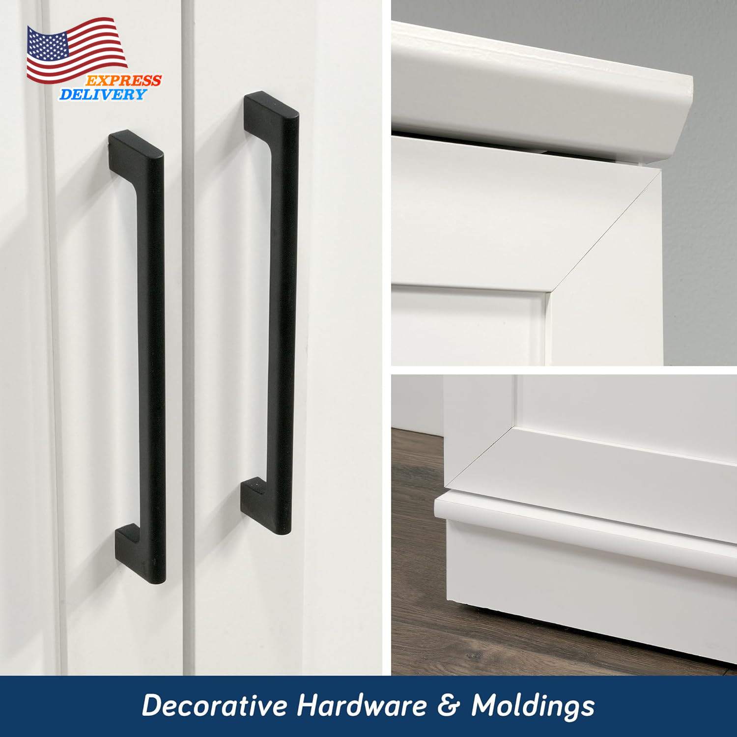 Kitchen Storage Pantry Cabinet with Swing Door Storage and Adjustable Shelves US