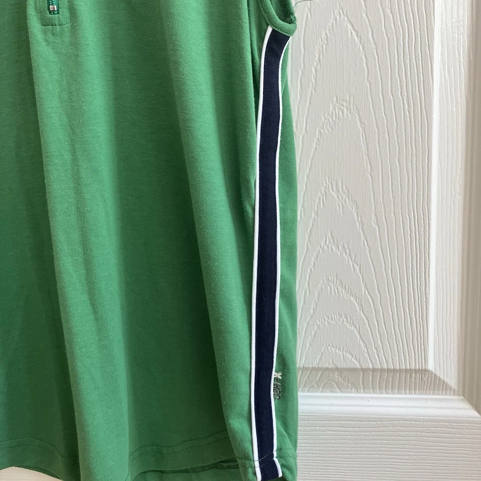 Camiseta sin mangas polo vintage Y2K verde media cremallera para mujer M ropa deportiva retro Foto 4 de 4