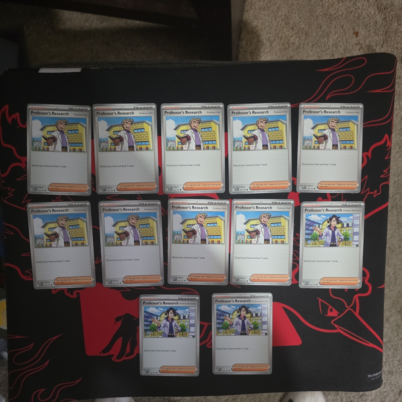 Pokemon Prismatic Evolutions Professor's Research 122/131 x9 125/131 x3