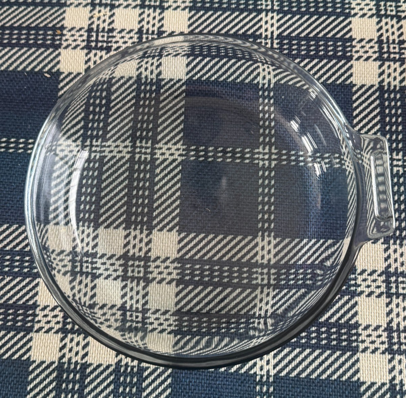 Vintage Pyrex 817-B Blue Glass Casserole Lid/Dish with Tab Handle