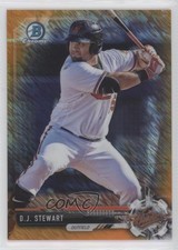 2017 Bowman Chrome Prospects Orange Shimmer Refractor 7/25 DJ Stewart #BCP91 4fb