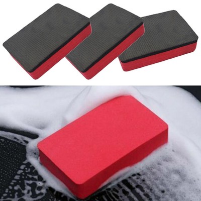 3 Stck. Auto-Reinigung Knete Bar Pad Schwamm Block Radierer Wachs Politur Pad We