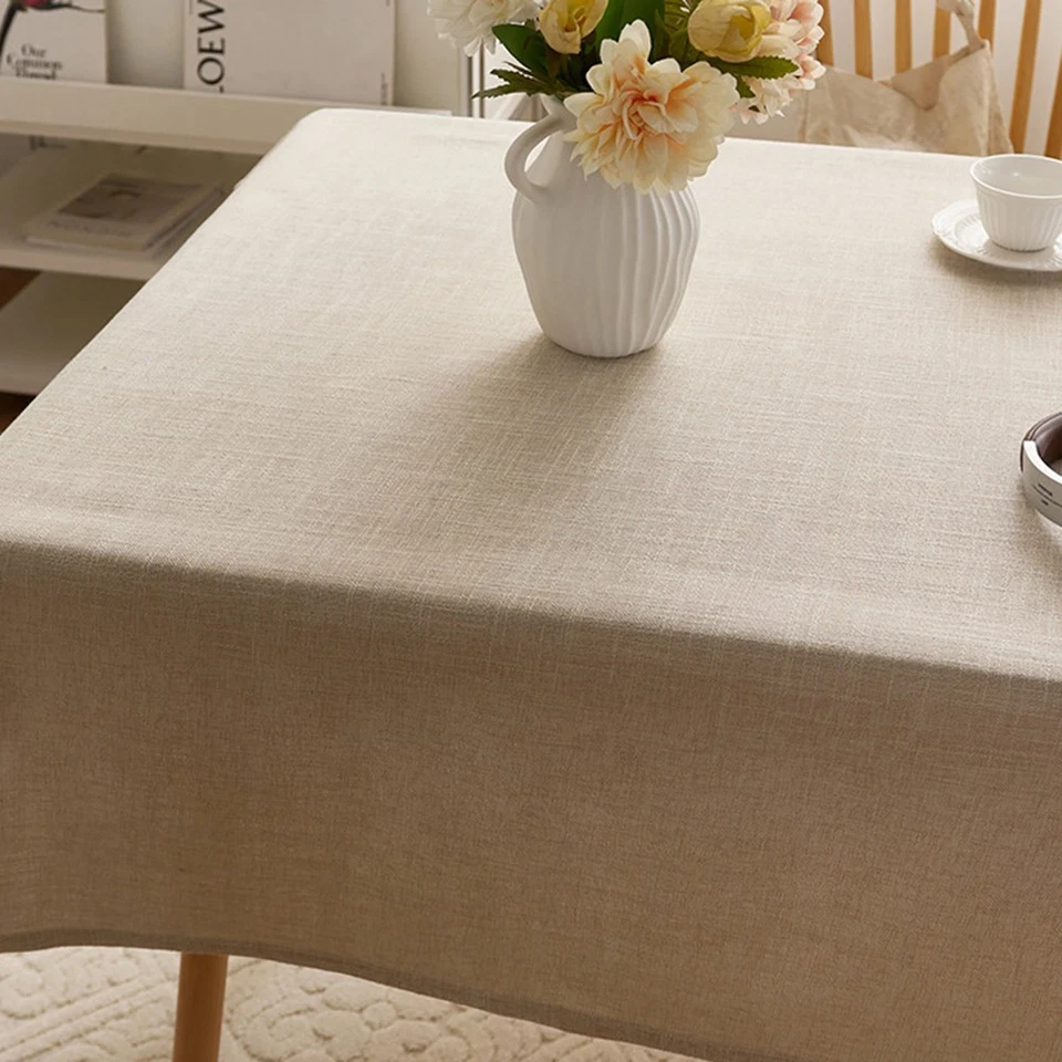 Linen Cotton Tablecloth Coffee Table Cloth Linen Cotton Blend Dining Events - Image 2 of 4
