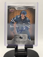 2023-24 Upper Deck Engrained William Eklund Oak Auto #18 San Jose Sharks