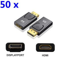 Lot 50 x DisplayPort DP to HDMI Converters Adapters For PC HP DELL HDTV 4K 1080P