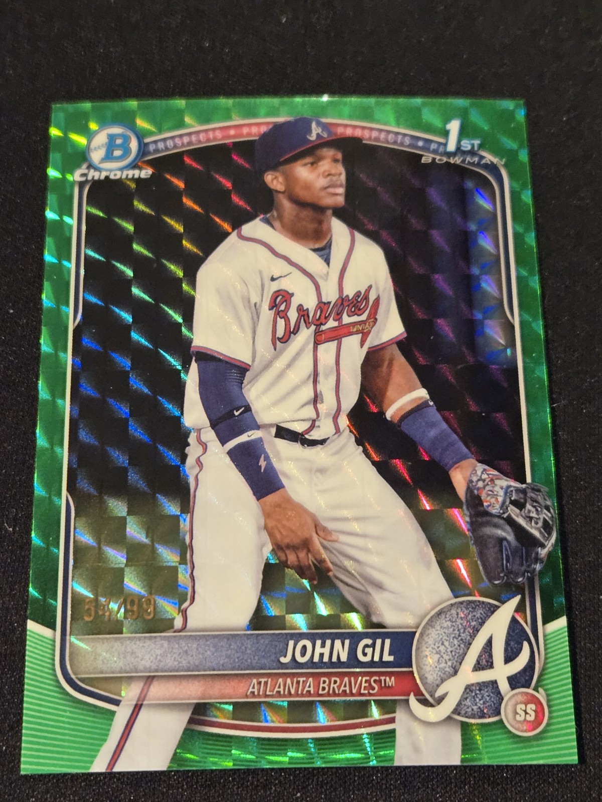 2025 bowman chrome 1st john gil bcp-172 54/99 green geometric