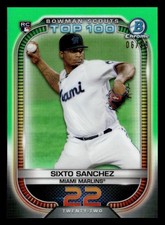 2021 BOWMAN SCOUT'S TOP 100 REFRACTOR GREEN #BTP-22 SIXTO SANCHEZ 6/99