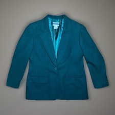 Vintage 1970s Pendleton Wool Blazer Jacket Forest Green Women s Size 10 USA