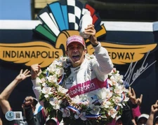 Heilo Castroneves INDY 500 Autographed Signed IRL Racing 8x10 Photo Beckett BAS