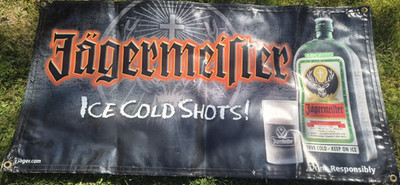 Jägermeister Werbebanner Ice Cold Shots Spirituosen Outdoor Werbung