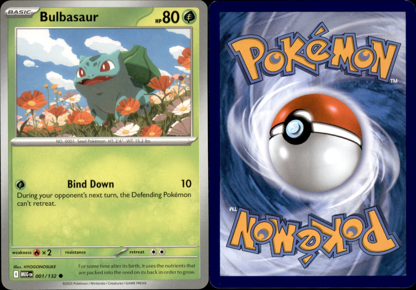 Bulbasaur - 001/132 2025 Grass LP ME01: Mega Evolution Common