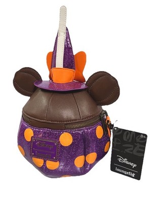 Disney Loungefly Hexe Minnie Mouse Candy Apple Halloween Umhängetasche - Neu