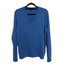 Polo Ralph Lauren Men  s 100 Cashmere V-Neck Sweater in Blue - Size L