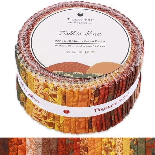 Tinyspool & Co.'s Twirlie Roll 40 Precut Quilting Fabric Strips for Quilting ... - product listing photo