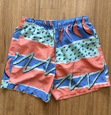 Boardies Swim Trunks for Men Size L Beach  Novelty. Blue, Teal, Apricot Color.
