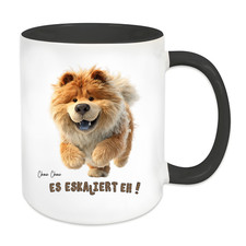 Lustige Sprüche Tasse, Es eskaliert eh, Chow Chow, verschiedene Farben, A6700