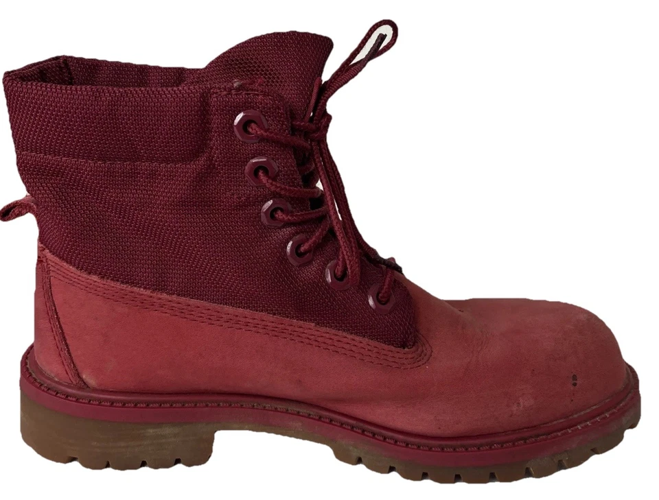 Timberland Clásico Roll Top Botas Juveniles 4.5/Mujer 6 Rojo Foto 4 de 4