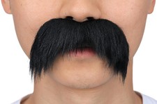 TWAYFEL Self Adhesive Fake Mustache Party Realistic False Facial Hair Black