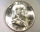 1961-D FRANKLIN HALF DOLLAR CHOICE UNCIRCULATED+ CH. UNC.+ NICE ORIGINAL COIN