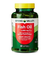 Spring Valley Omega-3 from Fish Oil Softgels for Heart Health 1000 mg 60 Count