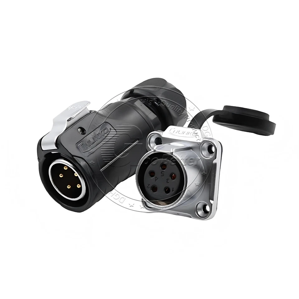 Lp20 Waterproof LED Female Plug Circular Wire Connector 2 3 4 5 7 9 10 12 14Pin - Image 3 of 4