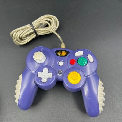 Mad Catz Nintendo GameCube Controller Gamepad Purple Wired UNTESTED