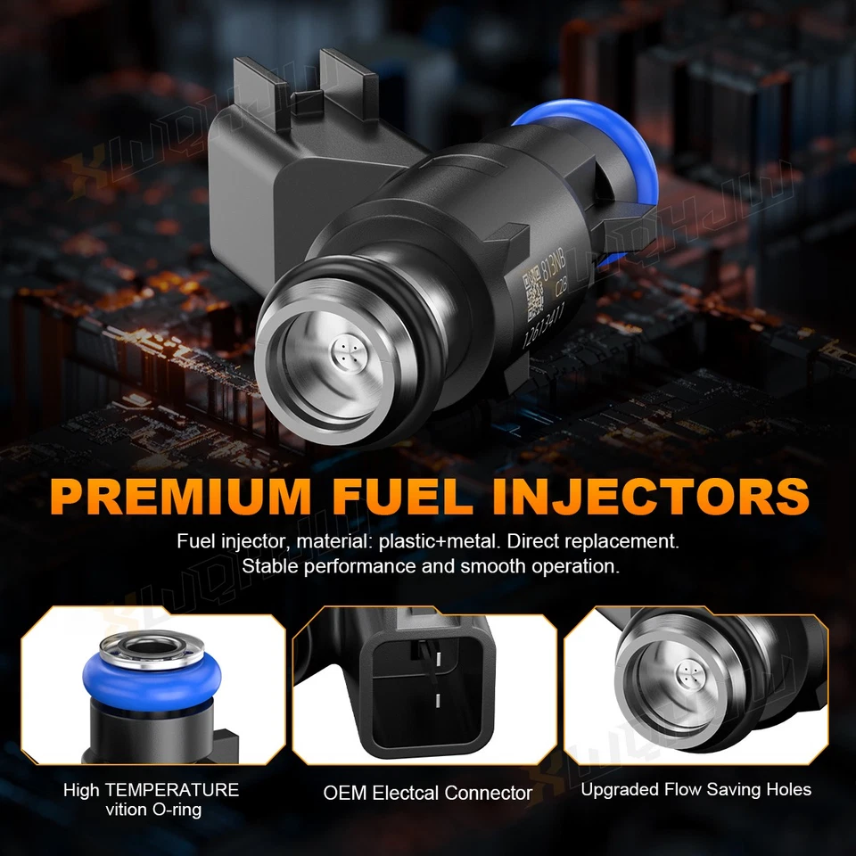 GENUINE Set Of 8 Fuel Injectors For 2010-2017 GMC Yukon Canyon 5.3L V8 #12613411 - Image 4 of 4