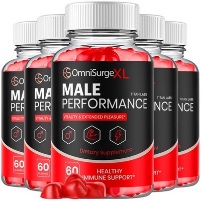 (5 Pack) Omni Surge XL Gums Advanced Male Health Support OmniSurgeXL 300 Gummies