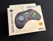 Retro-Bit Sega Saturn Wired Controller Slate Grey New in Open Box