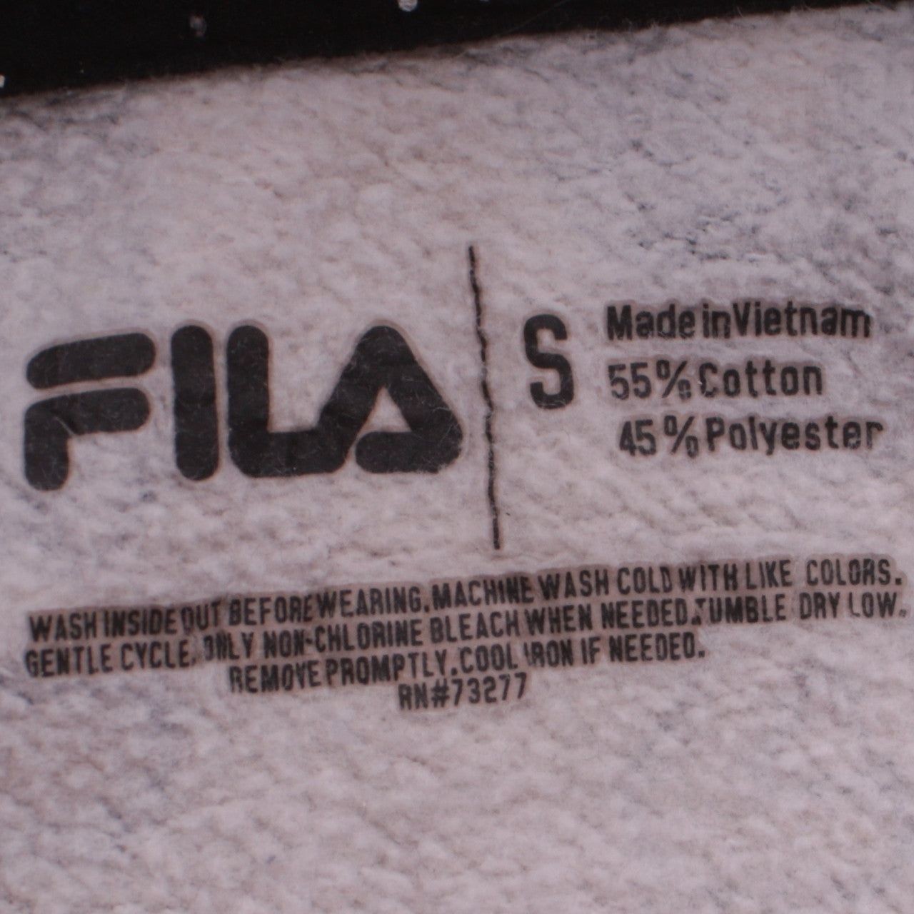 Felpa con cappuccio vintage FILA BIANCA UOMO S