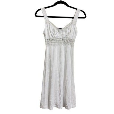 Casabella Women's White Lace Bodice Stretch Floral Viscose Sleepwear Size SP