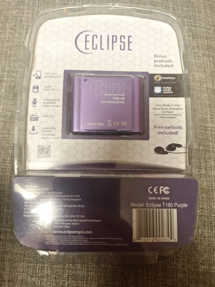 Eclipse T180 Digital Media Player - New & Sealed  .bundle with Free  Earbuds - Image 2 of 4