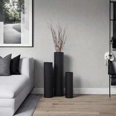 3er Set einfache Vasen zum Aufstellen für Kamin, Schlafzimmer,