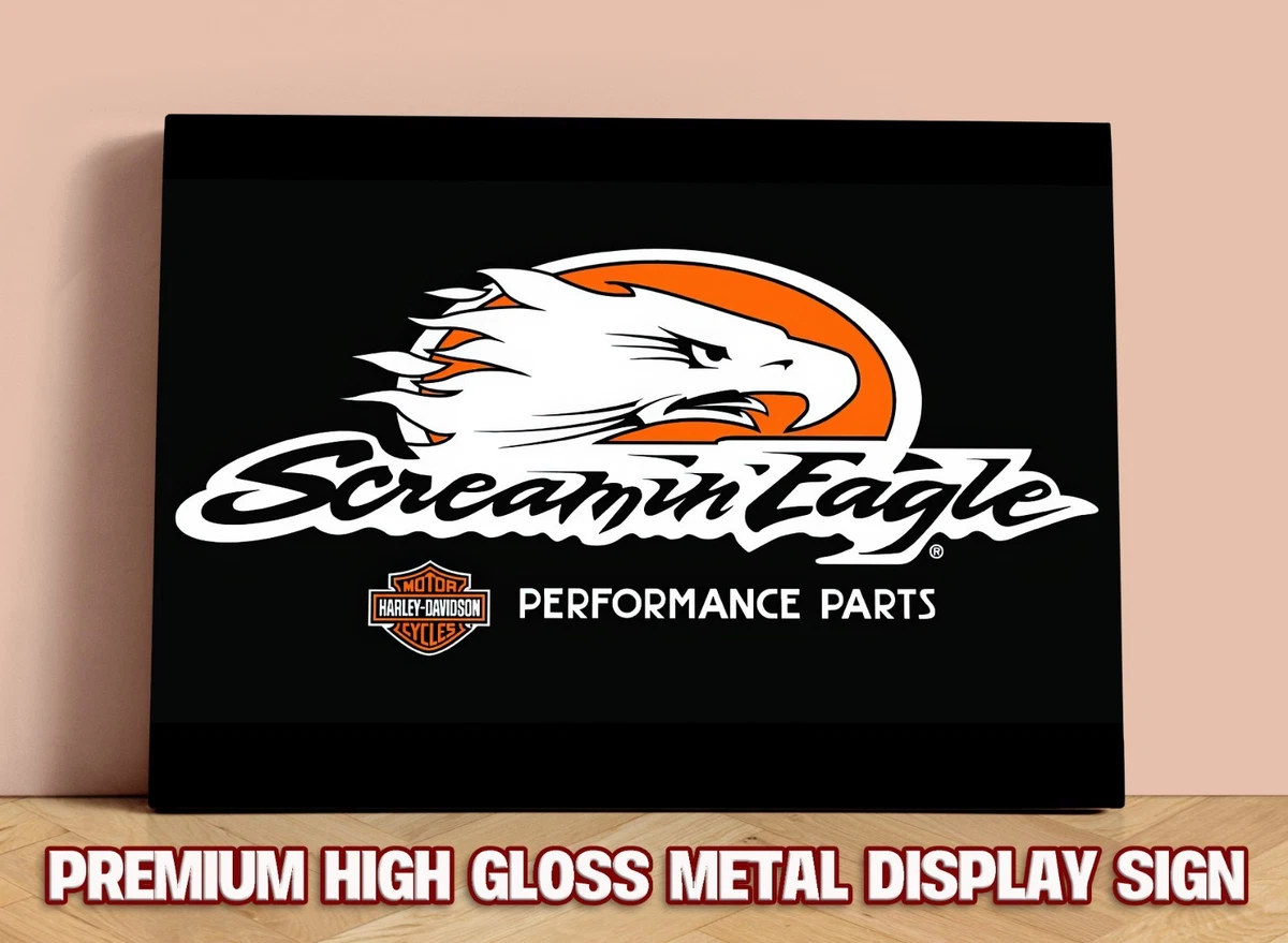 RARE HARLEY DAVIDSON PREMIUM GLOSS METAL SHOWROOM GARAGE DISPLAY SIGN Large A3