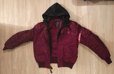 ALPHA INDUSTRIES Jacke MA-1 TT  in Weinrot