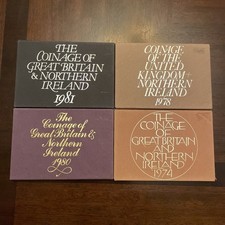 The Coinage Of Great Britain & Northern Ireland 1974,1978,1980,1981 4 Sets Proof