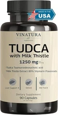 TUDCA Milk Thistle 1250mg - Tudca Supplement, Bile Salts, Liver... 