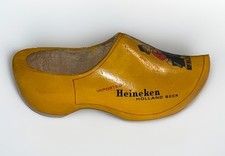 Vintage 9” Heineken Holland Beer Wooden Shoe - Bar Advertisement Promo Piece 🍻