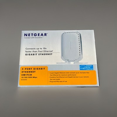 Netgear 5 Port Gigabit Ethernet Switch Network GS605 NEW
