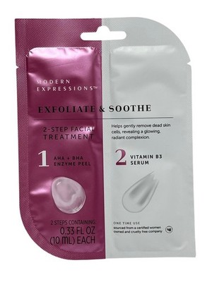 Lot of 5 Modern Expressions Exfoliate & Soothe 2-Step Facial Treatment AHA+BHA