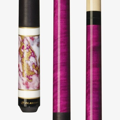 Players C-946 Pool Cue Stick Pink - Quartz and Gold Dust Graphic - Linen Wrap