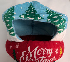 Christmas Cat Bed for Indoor Cats Warm Cat House for Kitten Small Dog Puppy