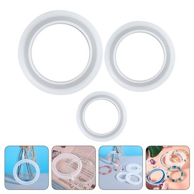  3 Pcs Schablone Silikonarmband Gießen Diy-armreif-gussform Ornament-Silikonform