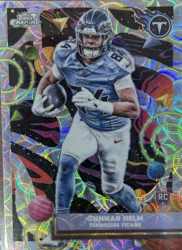 2025 Topps Cosmic Chrome Gunnar Helm #197 Nucleus Refractor RC Titans
