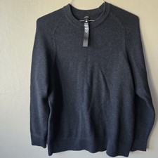 Lululemon Textured Knit Crewneck Sweater Classic Grey Charcol Pullover Medium