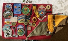 Vintage Cub Scout/Webelos, Mixed Lot of 37: Patches, Scarves, Pins and Watch