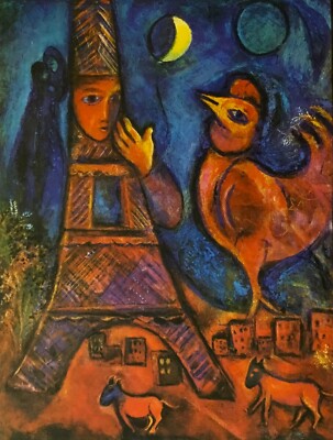 Marc Chagall Bonjour Paris Custom Framed Print | eBay