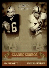 2006 Donruss Classics Combos Biletnikoff Plunkett #CC-16 Silver /250 Raiders